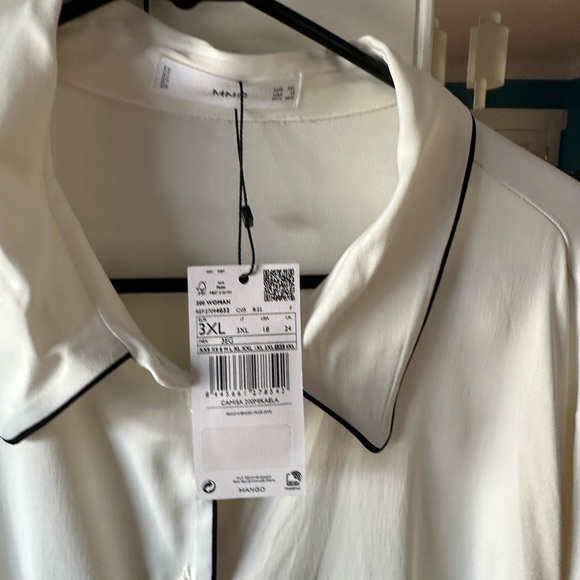 NWT Mango blouse with piping size 18 - Picture 4 of 7